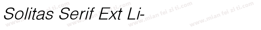 Solitas Serif Ext Li字体转换